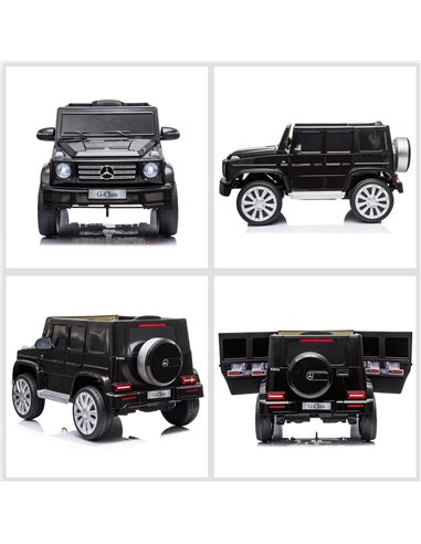 HOMCOM Compatible 12V Battery-powered Kids Electric Ride On Car Mercedes Benz G500 Toy with Parental Remote Control Music Lights