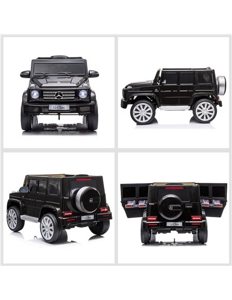HOMCOM Compatible 12V Battery-powered Kids Electric Ride On Car Mercedes Benz G500 Toy with Parental Remote Control Music Lights - pic 5009 | FastDaddyshop