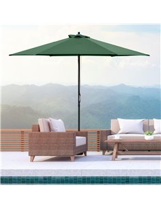 Outsunny 2.8m Patio Parasol Umbrella, Green 84D-067GN 2