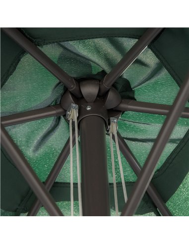 Outsunny 2.8m Patio Parasols Umbrellas Outdoor 6 Ribs Sunshade Canopy Manual Push Garden Backyard Furniture, Green 84D-067GN