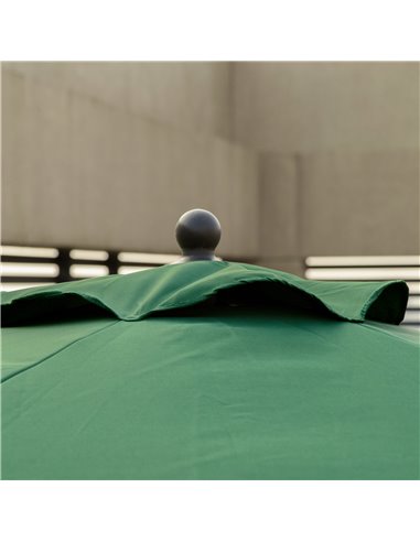 Outsunny 2.8m Patio Parasols Umbrellas Outdoor 6 Ribs Sunshade Canopy Manual Push Garden Backyard Furniture, Green 84D-067GN