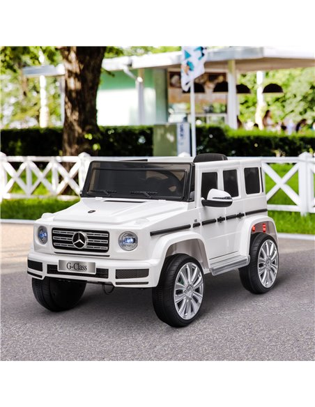 HOMCOM Compatible 12V Battery-powered Kids Electric Ride On Car Mercedes Benz G500 Toy with Parental Remote Control Music Lights - pic 5011 | FastDaddyshop