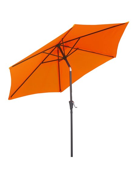 Outsunny 2.7M Patio Tilt Umbrella Sun Parasol, Orange 84D-032OG - pic 50128 | FastDaddyshop