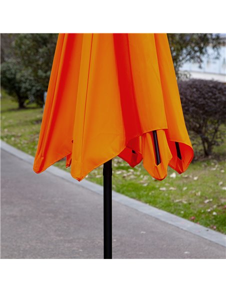 Outsunny 2.7M Patio Tilt Umbrella Sun Parasol Outdoor Garden Sun Shade Aluminium Frame with Crank（Orange） 84D-032OG - pic 50136 | FastDaddyshop