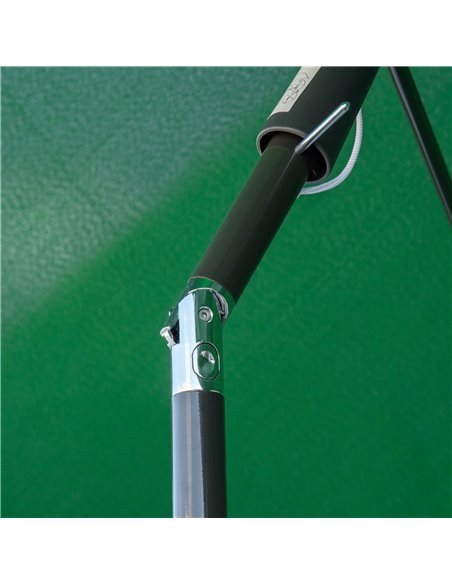 Outsunny Aluminium Sun Umbrella Parasol Patio Garden Rectangular Tilt 2M x 1.25M Green 84D-016GN - pic 50153 | FastDaddyshop