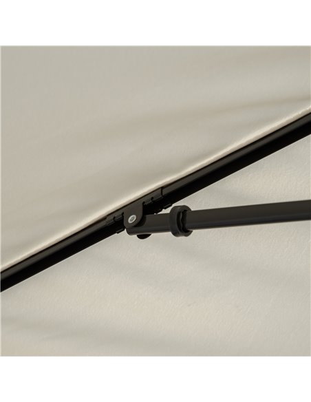 Outsunny Aluminium Sun Umbrella Parasol Patio Garden Rectangular Tilt 2M x 1.25M Beige 84D-016BG - pic 50163 | FastDaddyshop