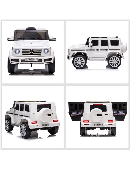 HOMCOM Compatible 12V Battery-powered Kids Electric Ride On Car Mercedes Benz G500 Toy with Parental Remote Control Music Lights - pic 5017 | FastDaddyshop