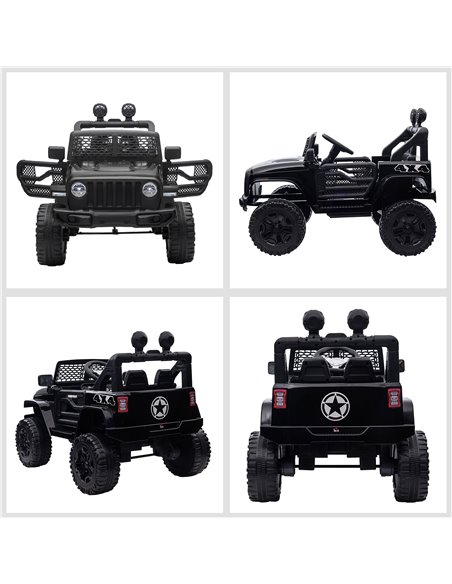 HOMCOM 12V Battery-powered 2 Motors Kids Electric Ride On Car Truck Off-road Toy with Parental Remote Control Horn Lights for 3- - pic 5025 | FastDaddyshop