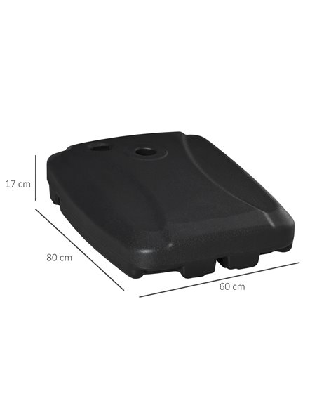 Outsunny 7kg Outdoor Umbrella Base Portable Umbrella Stand Weights for Cantilever Banana Parasol w/ Wheels, Water and Sand Fille - pic 50256 | FastDaddyshop
