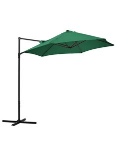 Outsunny 2.5M Garden Square Outdoor Umbrella, Green 84D-209V00GN