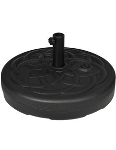Outsunny Garden Parasol Base Holder, 25kg Water or 35kg Sand Filled, Black 84D-226V00BK