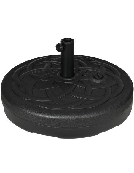 Outsunny Garden Parasol Base Holder, 25kg Water or 35kg Sand Filled, Black 84D-226V00BK - pic 50281 | FastDaddyshop