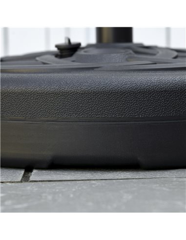 Outsunny Garden Parasol Base Holder, Outdoor Market Umbrella Stand Weight with Built-In Handle, 25kg Water or 35kg Sand Filled, 