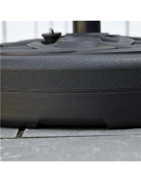 Outsunny Garden Parasol Base Holder, Outdoor Market Umbrella Stand Weight with Built-In Handle, 25kg Water or 35kg Sand Filled,  - pic 50289 | FastDaddyshop