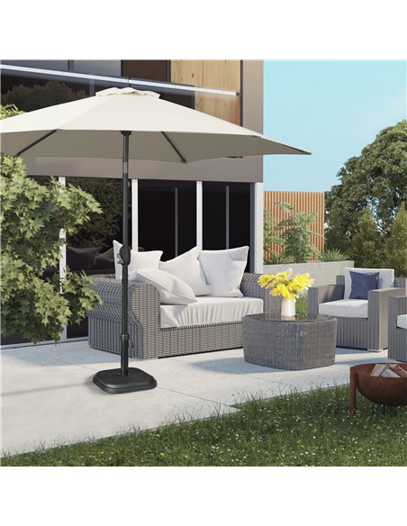 Outsunny 11kg Concrete Garden Parasol Base Holder, Square Outdoor Table Umbrella Stand Weight, Black 84D-249V00BK - pic 50297 | FastDaddyshop