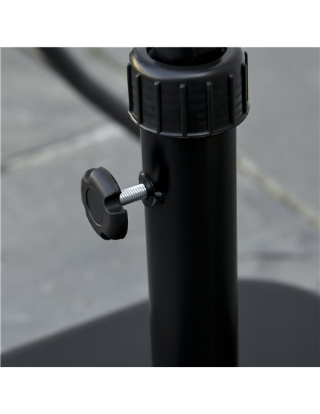 Outsunny 11kg Concrete Garden Parasol Base Holder, Square Outdoor Table Umbrella Stand Weight, Black 84D-249V00BK - pic 50298 | FastDaddyshop