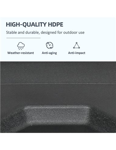 Outsunny Umbrella Weights for Cantilever Parasols, Set of 2 Heavy Duty Parasol Base Weights, 110kg Sand or 70kg Water Filled, Bl