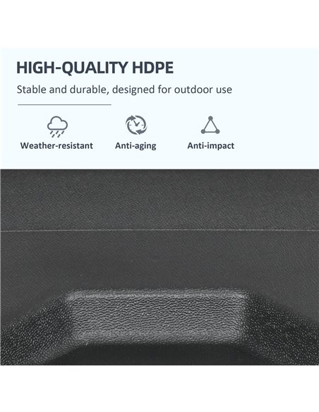 Outsunny Umbrella Weights for Cantilever Parasols, Set of 2 Heavy Duty Parasol Base Weights, 110kg Sand or 70kg Water Filled, Bl - pic 50322 | FastDaddyshop