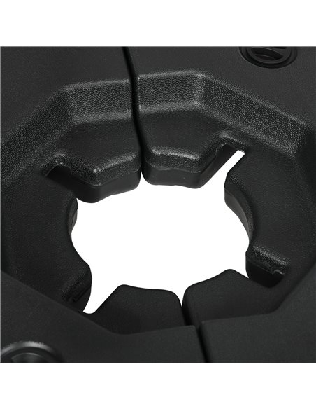 Outsunny Umbrella Weights for Cantilever Parasols, Set of 2 Heavy Duty Parasol Base Weights, 110kg Sand or 70kg Water Filled, Bl - pic 50324 | FastDaddyshop