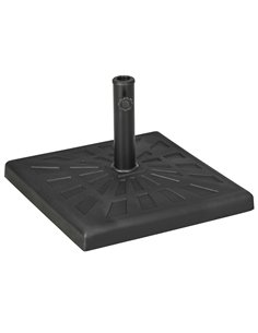 Outsunny 19kg Resin Garden Parasol Base Holder, Black 84D-228V00BK