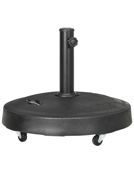 Outsunny Resin Garden Parasol Base with Wheels, Black 84D-213V00BK - pic 50335 | FastDaddyshop