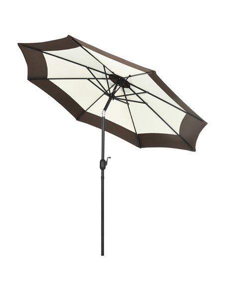 Outsunny 2.7m Garden Parasol Umbrella, Coffee 84D-240V00CF - pic 50344 | FastDaddyshop