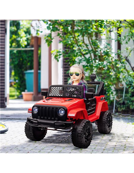 HOMCOM 12V Battery-powered 2 Motors Kids Electric Ride On Car Truck Off-road Toy with Parental Remote Control Horn Lights for 3- - pic 5035 | FastDaddyshop