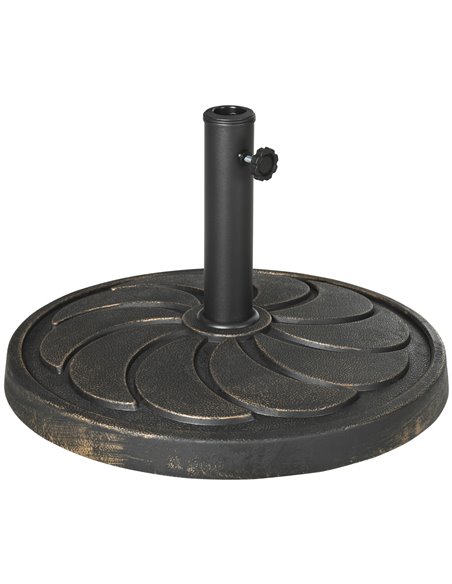 Outsunny 18kg Resin Garden Parasol Base, Bronze 84D-212V00DR - pic 50353 | FastDaddyshop