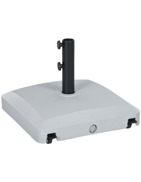 Outsunny Garden Parasol Base Holder, 24kg Water or 30kg Sand Filled, Grey 84D-248V00LG - pic 50362 | FastDaddyshop