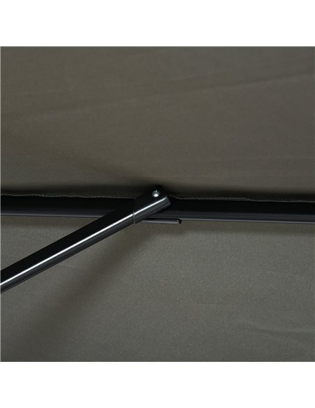 Outsunny 2.5 x 2.5m Patio Offset Parasol Cantilever Umbrella Sun Shade Canopy Shelter 360° Rotation with Crank Handle and Cross  - pic 50396 | FastDaddyshop