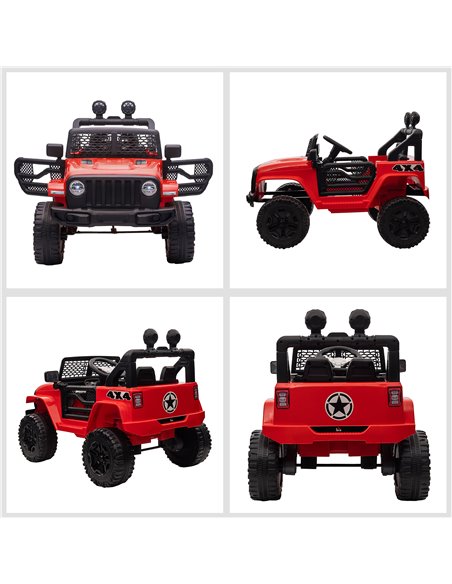 HOMCOM 12V Battery-powered 2 Motors Kids Electric Ride On Car Truck Off-road Toy with Parental Remote Control Horn Lights for 3- - pic 5041 | FastDaddyshop