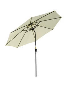 Outsunny 3(m) Tilting Parasol Garden Umbrella, Beige 840-070V00BG