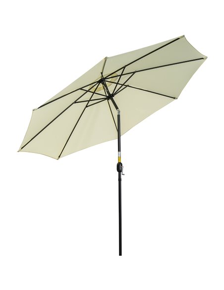 Outsunny 3(m) Tilting Parasol Garden Umbrella, Beige 840-070V00BG - pic 50461 | FastDaddyshop