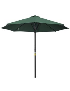 Outsunny Garden Outdoor Market Table Parasol Umbrella, Green 84D-235V00GN