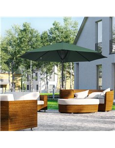 Outsunny Garden Outdoor Market Table Parasol Umbrella, Green 84D-235V00GN 2