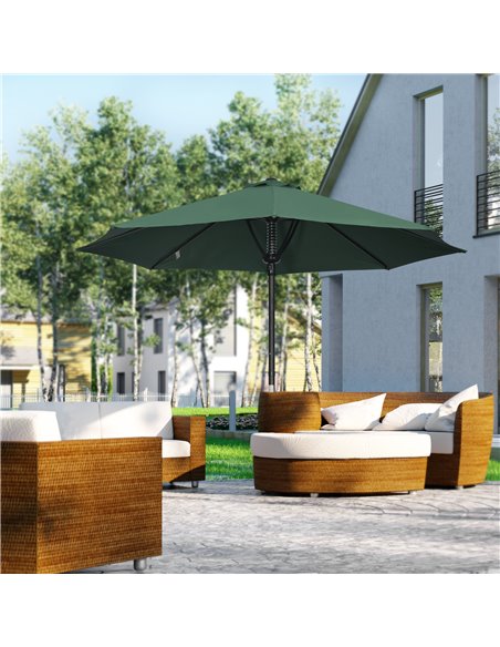 Outsunny Garden Outdoor Market Table Parasol Umbrella, Green 84D-235V00GN - pic 50480 | FastDaddyshop