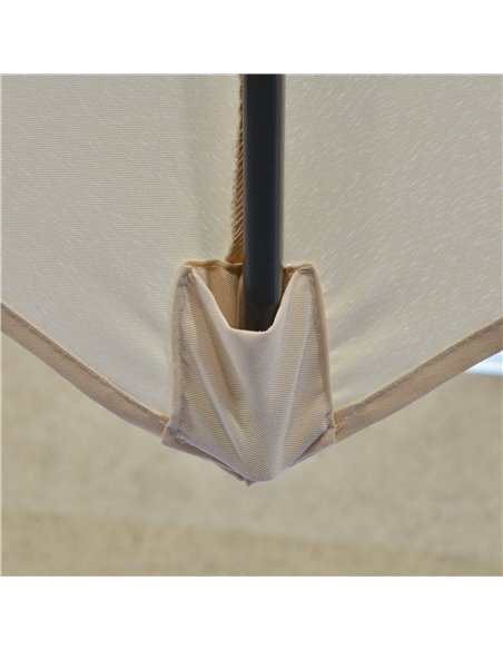 Outsunny 3m Cantilever Parasol with Easy Lever, Patio Umbrella with Crank Handle, Cross Base and 6 Metal Ribs, Outdoor Sun Shade - pic 50505 | FastDaddyshop