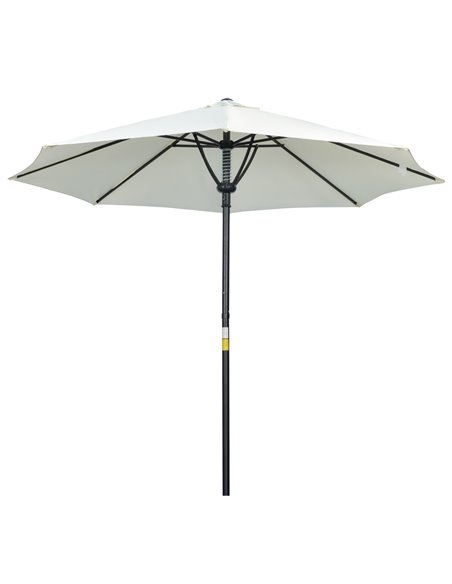 Outsunny Garden Outdoor Parasol, Market Table Umbrella, Cream 84D-235V00CW - pic 50506 | FastDaddyshop