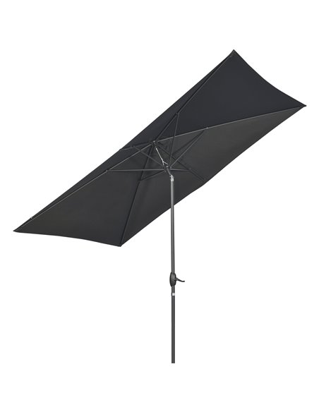 Outsunny 2 x 3(m) Garden Parasols Umbrella, Black 84D-158V00BK - pic 50524 | FastDaddyshop