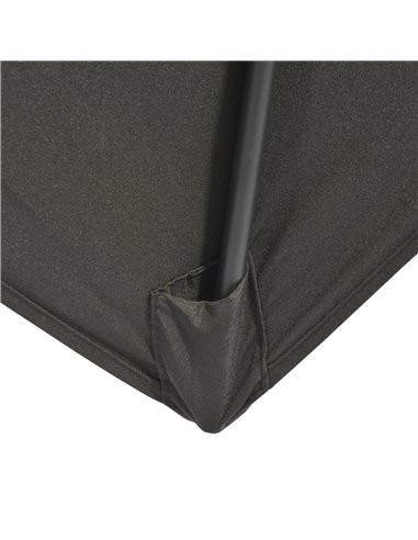 Outsunny 2 x 3(m) Garden Parasols Umbrellas Rectangular Patio Market Umbrella Outdoor Sun Shade w/ Crank & Push Button Tilt, Alu