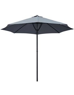 Outsunny Garden Parasol Umbrella, Market Table Umbrella, Grey 84D-235V00GY