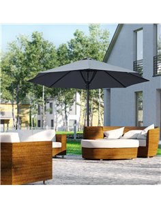 Outsunny Garden Parasol Umbrella, Market Table Umbrella, Grey 84D-235V00GY 2