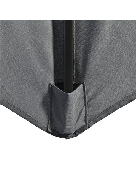 Outsunny Garden Parasol Umbrella, Outdoor Market Table Umbrella Sun Shade Canopy with 8 Ribs, Grey 84D-235V00GY - pic 50541 | FastDaddyshop