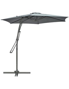 Outsunny 3m Cantilever Parasol with Easy Lever, Grey 84D-255V00CG