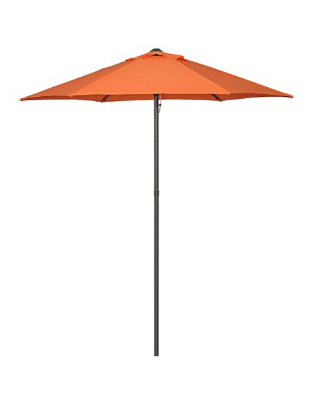 Outsunny 2m Patio Parasols Umbrellas, Outdoor Sun Shade, Orange 84D-159V00OG - pic 50551 | FastDaddyshop