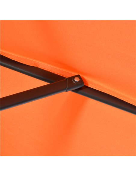 Outsunny 2m Patio Parasols Umbrellas, Outdoor Sun Shade with 6 Sturdy Ribs for Balcony, Bench, Garden, Orange 84D-159V00OG - pic 50559 | FastDaddyshop