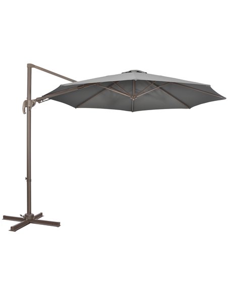 Outsunny 3(m) Cantilever Parasol 360° Rotation Roma Umbrella, Dark Grey 840-122V00CG - pic 50578 | FastDaddyshop