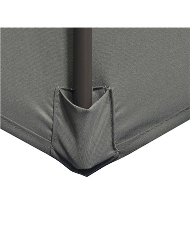 Outsunny 3(m) Cantilever Parasol 360° Rotation Roma Umbrella Hanging Sun Shade with Aluminum Frame, Tilt Crank, 8 Ribs and Cross