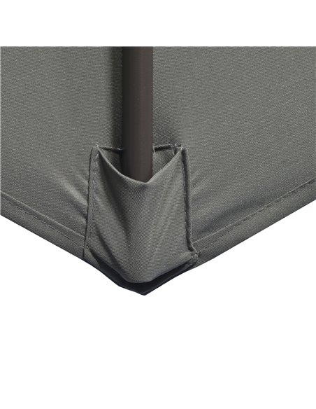 Outsunny 3(m) Cantilever Parasol 360° Rotation Roma Umbrella Hanging Sun Shade with Aluminum Frame, Tilt Crank, 8 Ribs and Cross - pic 50585 | FastDaddyshop