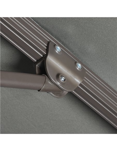 Outsunny 3(m) Cantilever Parasol 360° Rotation Roma Umbrella Hanging Sun Shade with Aluminum Frame, Tilt Crank, 8 Ribs and Cross - pic 50586 | FastDaddyshop